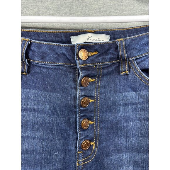 KanCan Womens High-Waisted Skinny Jeans‎ Button Fly Size 11/29 Dark Wash - Picture 2 of 6
